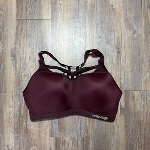 Victoria's Secret Sports Bra Women 38DD Red Wireless Adjustable Strap Athleisure